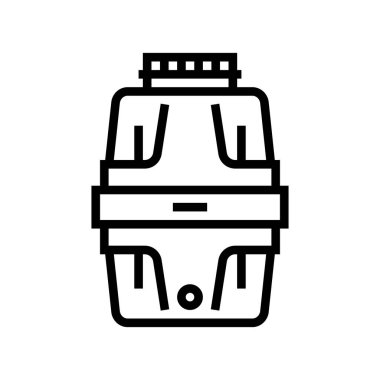 Çöp öğütme çizgisi simgesi çizimi