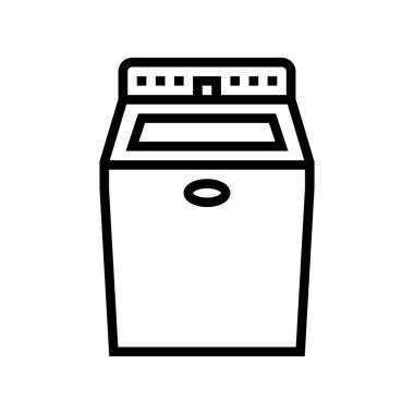 buz üreticisi elektrikli ekipman hattı ikon vektör çizimi