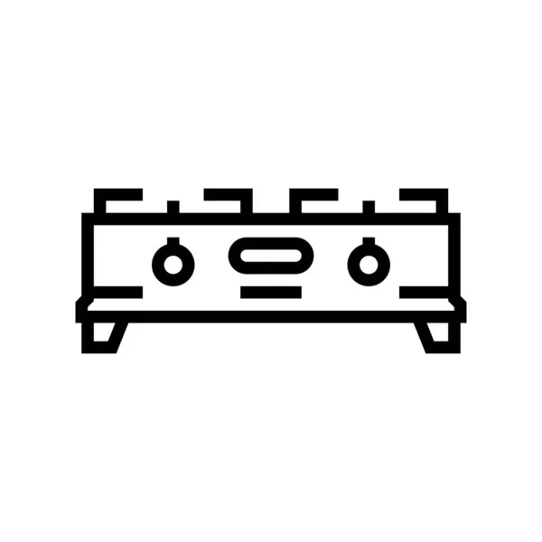 Stove kitchen equipment line icon vector illustration — 图库矢量图片