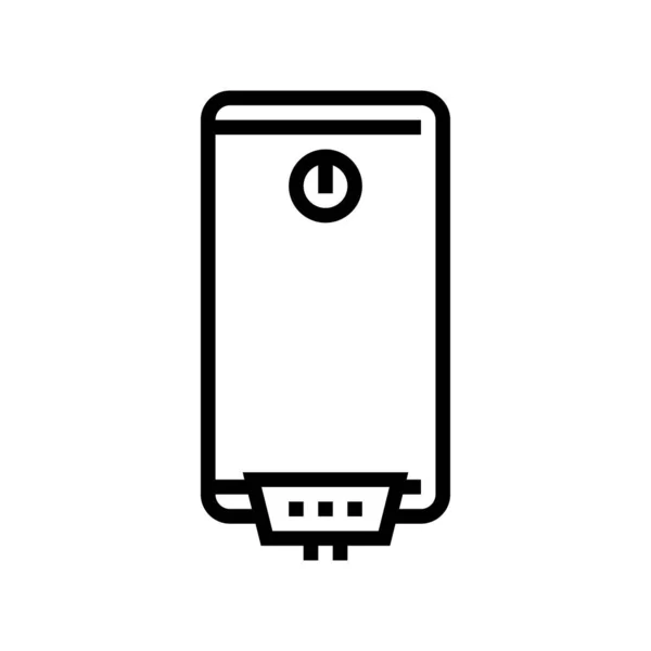 Línea del calentador de agua icono vector ilustración — Vector de stock