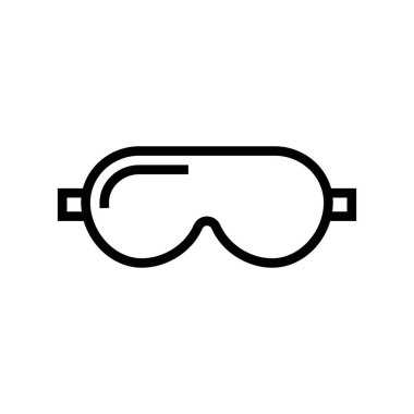 Uyku maskesi ipeği çizgisi vektör çizimi