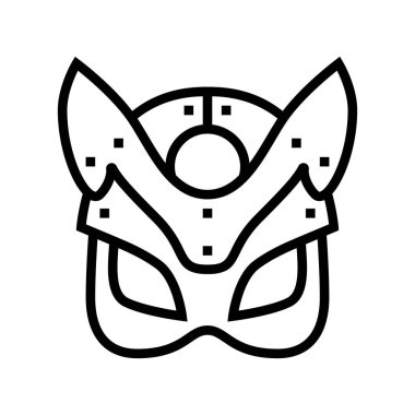 maskeli seks oyuncağı çizgisi ikon vektör çizimi