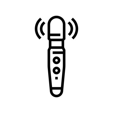 Vibratör seks oyuncağı çizgisi ikon vektör çizimi