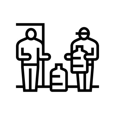 dağıtım hattı ikon vektör illüstrasyonu