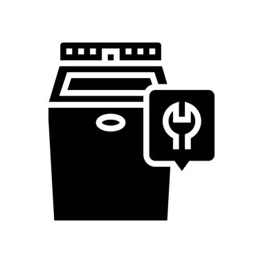 Buz yapıcı, kabartma ikon vektör çizimi