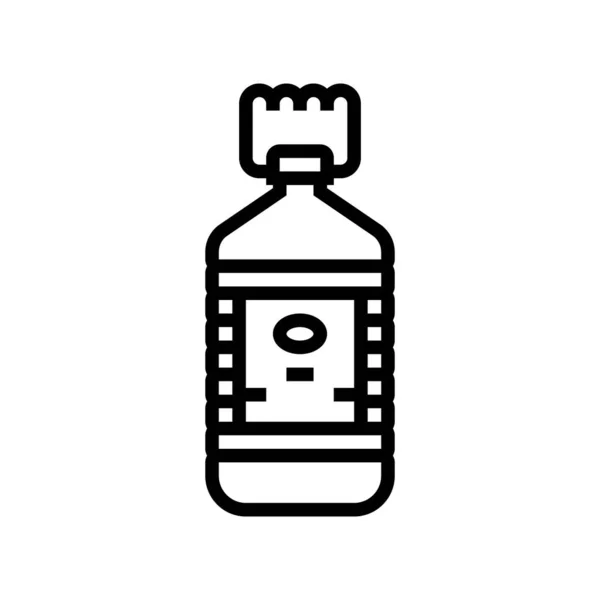 Fles water lijn pictogram vectorillustratie — Stockvector