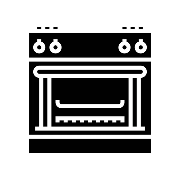 Gas range glyph icon vector illustration — Stockvektor