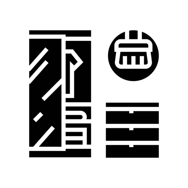 Apparaat reinigen glyph pictogram vector illustratie — Stockvector