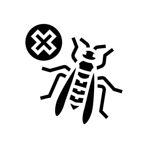 Wasp control glyph icon vector illustration — Stock Vector