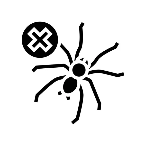 Spider control glyph pictogram vector illustratie — Stockvector