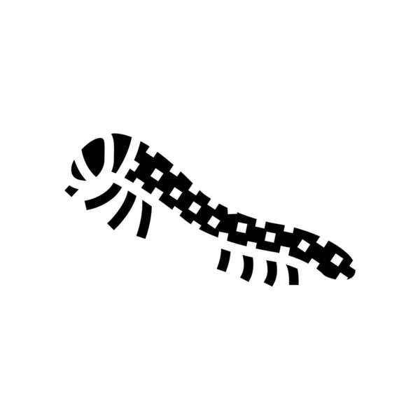 Schlüpflinge Seidenraupe Glyphe Symbol Vektor Illustration — Stockvektor
