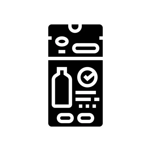 Order water online smartphone application glyph icon vector illustration — стоковый вектор