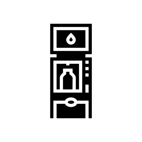 Water vending machines glyph icon vector illustration — 图库矢量图片