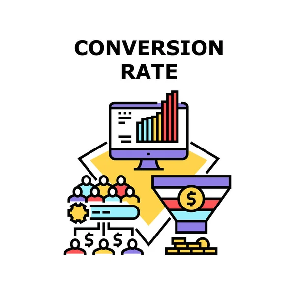 Conversion rate icon vector illustration — Stock Vector