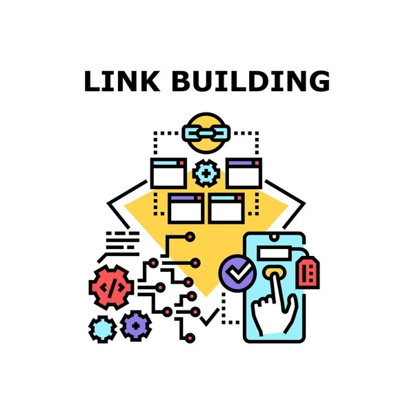 Link building icon vector illustration — Stock Vector