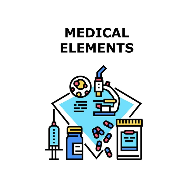 Elementi medici icona vettoriale illustrazione — Vettoriale Stock