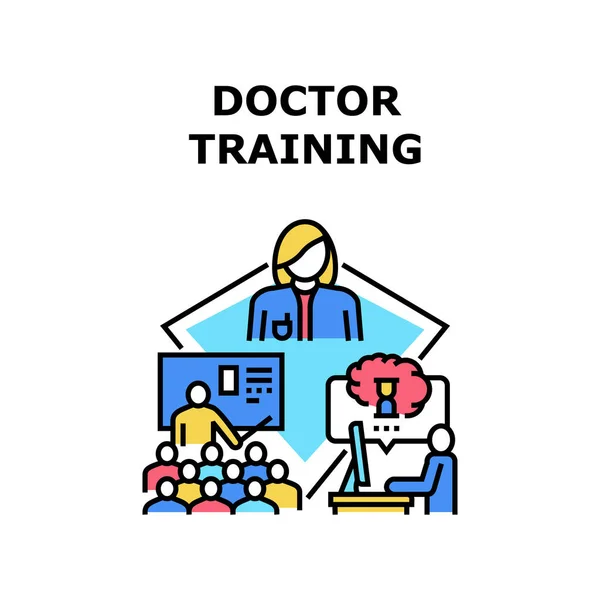 Lekarz szkolenia ikona wektor ilustracji — Wektor stockowy