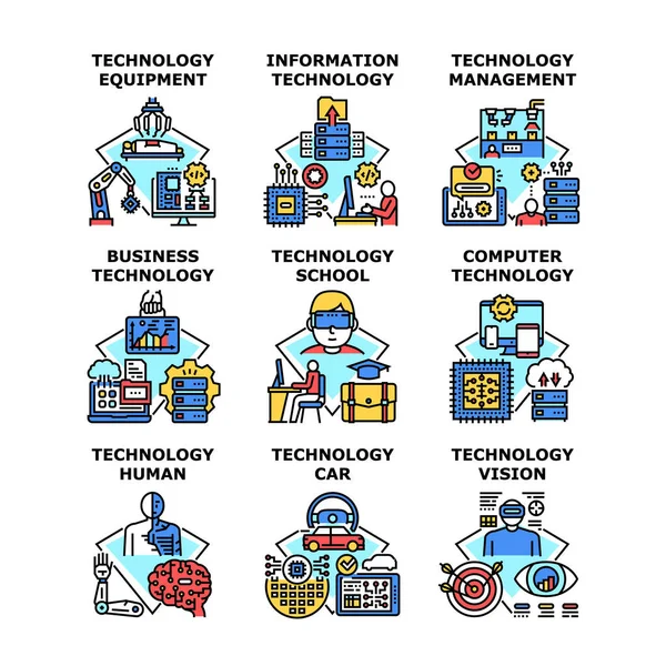 Technologia biznes koncepcja ikona wektor ilustracja — Wektor stockowy