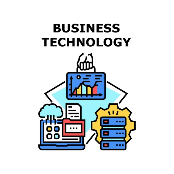 Icono de tecnología empresarial vector ilustración — Vector de stock