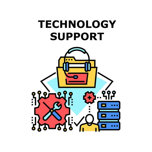 Technology support icon vector illustration — Stock Vector
