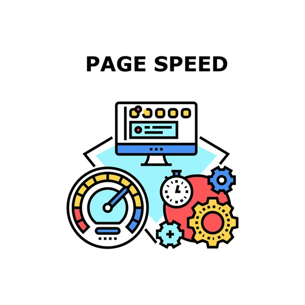Icono de velocidad de página vector ilustración — Archivo Imágenes Vectoriales