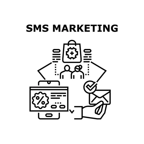 Icono de marketing Sms ilustración vectorial — Archivo Imágenes Vectoriales