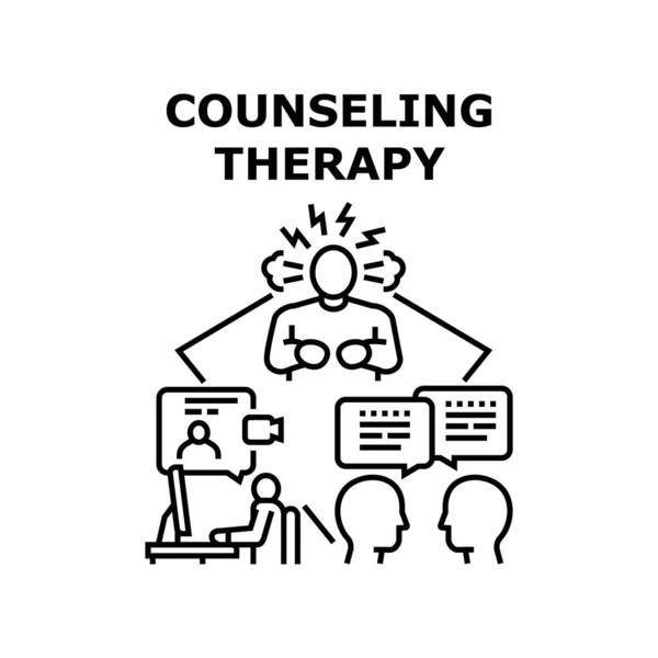 Counseling therapy icon vector illustration — Stock Vector