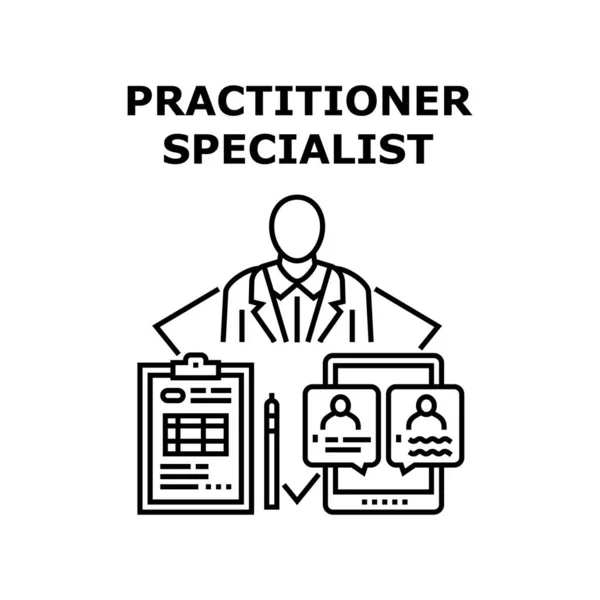 Practitioner Specialist Icon Vektor Illustration — Stockvektor