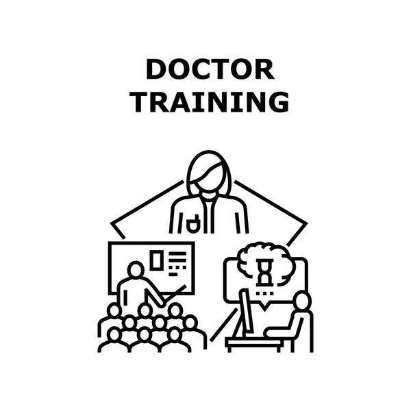 Lekarz szkolenia ikona wektor ilustracji — Wektor stockowy