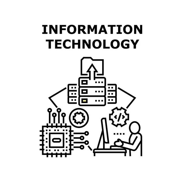 Ilustração do vetor ícone da tecnologia da informação —  Vetores de Stock