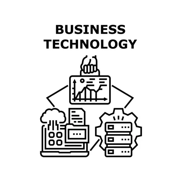 Illustration vectorielle d'icône de technologie d'entreprise — Image vectorielle