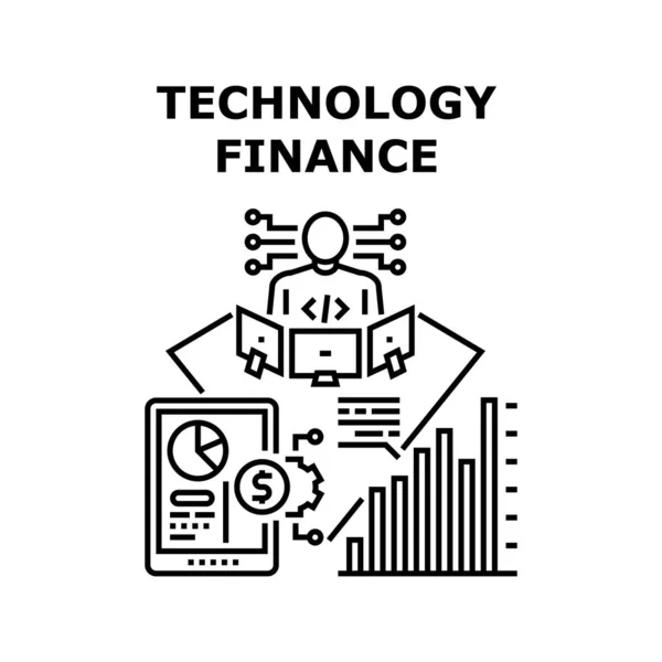 Icono de financiación de tecnología vector ilustración — Archivo Imágenes Vectoriales