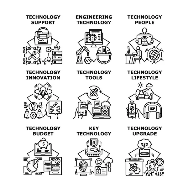 Tecnologia conceito de negócio ícone vetor ilustração —  Vetores de Stock