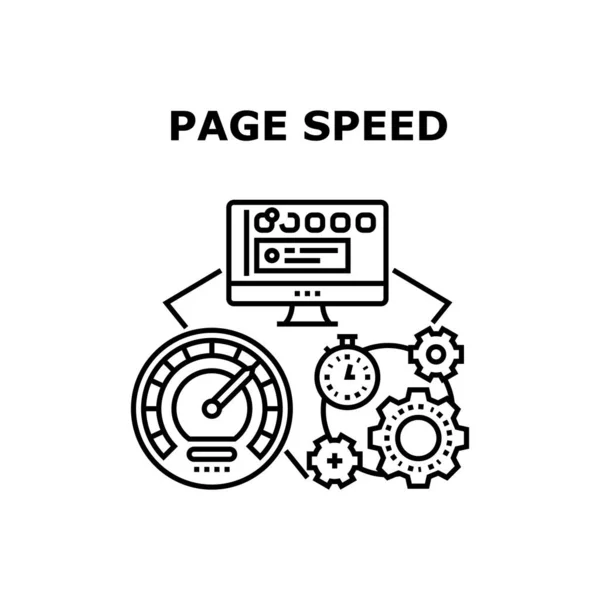 Icono de velocidad de página vector ilustración — Archivo Imágenes Vectoriales