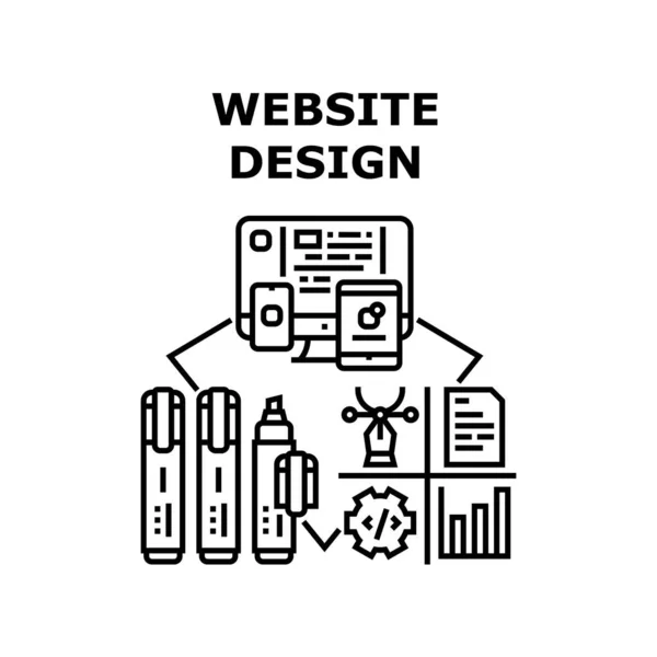 Website design icon vector illustration — 스톡 벡터