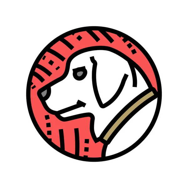 Векторная иллюстрация иконки животного цвета собаки китайский гороскоп — стоковый вектор