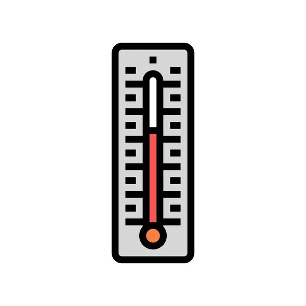 温度计附件彩色图标矢量插图 — 图库矢量图片