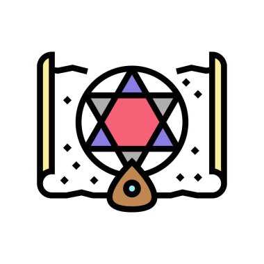 mistik sihirli renk ikonu vektör çizimi