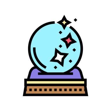 küre sihirli renk ikonu vektör illüstrasyonu