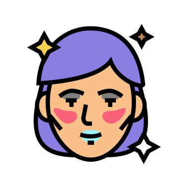 moda makyaj rengi ikonu vektör illüstrasyonu