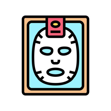 Yüz maskesi renk ikonu vektör çizimi