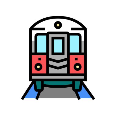 Metro New York renk ikonu vektör illüstrasyonu