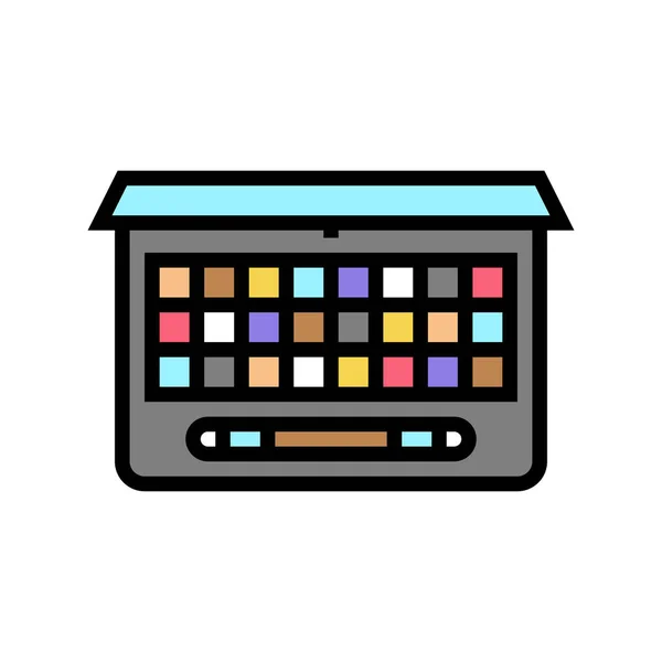 Ombretto set colore icona vettoriale illustrazione — Vettoriale Stock