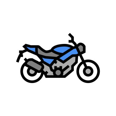 motosiklet taşımacılığı renk vektör illüstrasyonu