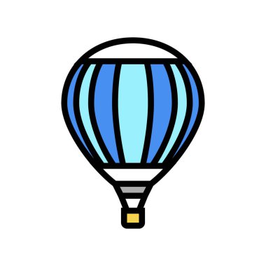 balon hava taşımacılığı renk vektör illüstrasyonu