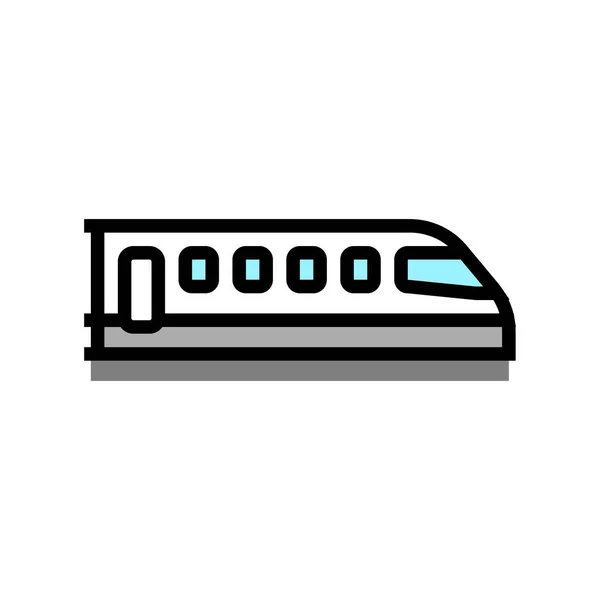 Illustration vectorielle d'icône de couleur de transport ferroviaire — Image vectorielle