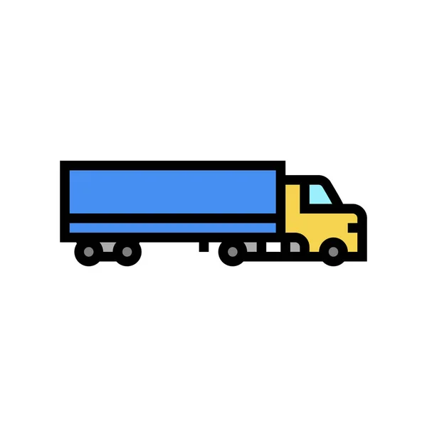 Lastkraftwagen Farbe Symbol Vektor Illustration — Stockvektor