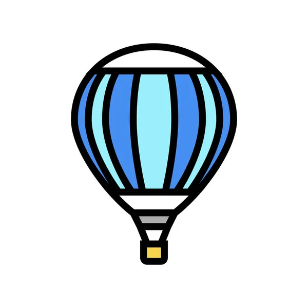 Balão transporte aéreo cor ícone vetor ilustração — Vetor de Stock