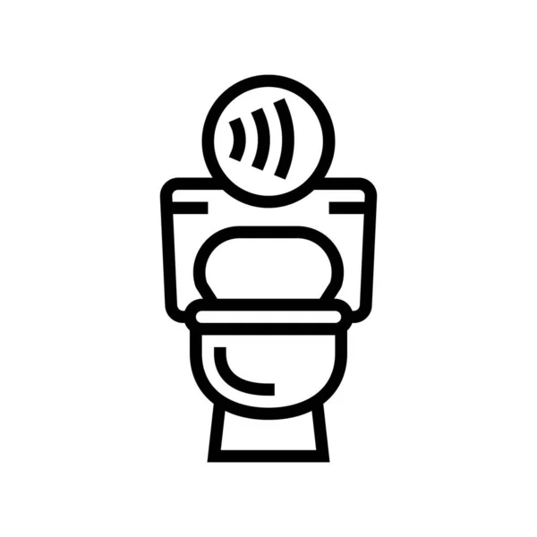 Toalett kontaktlös linje ikon vektor illustration — Stock vektor