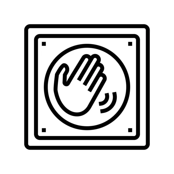Interruptor de línea sin contacto icono vector ilustración — Archivo Imágenes Vectoriales